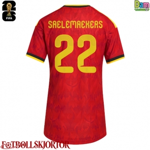 Belgien Alexis Saelemaekers #22 Hemmatröja Dam VM 2026 Kortärmad
